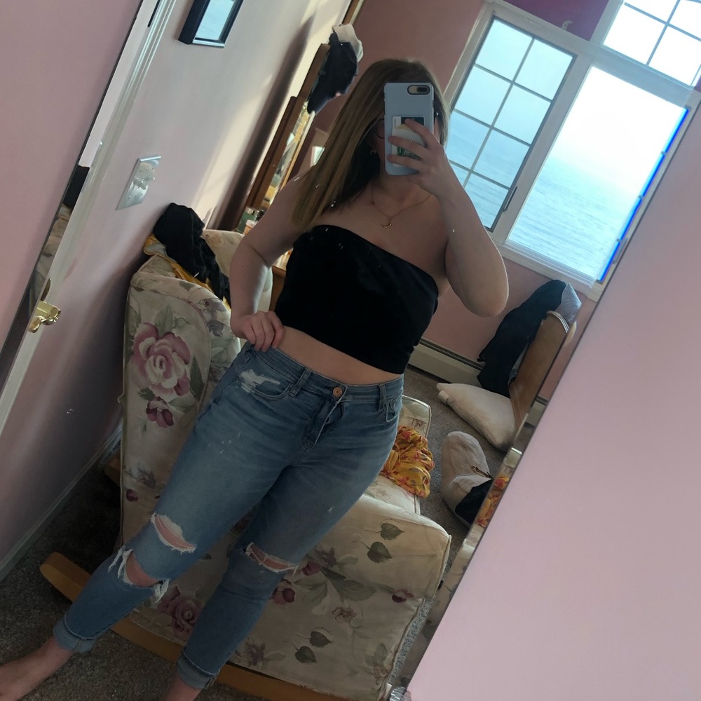 black tube top